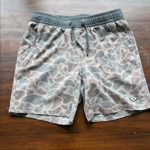 BURLEBO Camo Kids Shorts - Gray and Brown